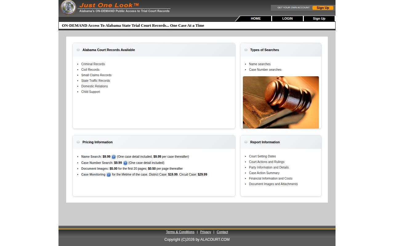 Crenshaw County court case search for arrest disposition records