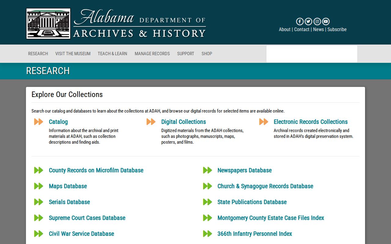 Alabama archives search for historical Crenshaw County custody records